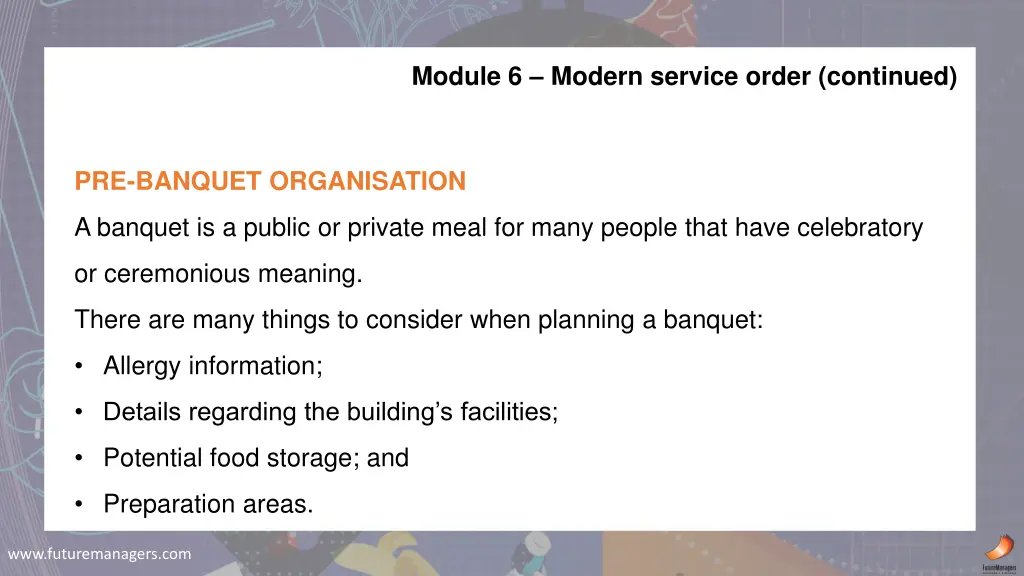 module 6 modern service order continued 6