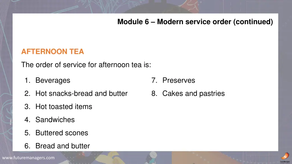 module 6 modern service order continued 7