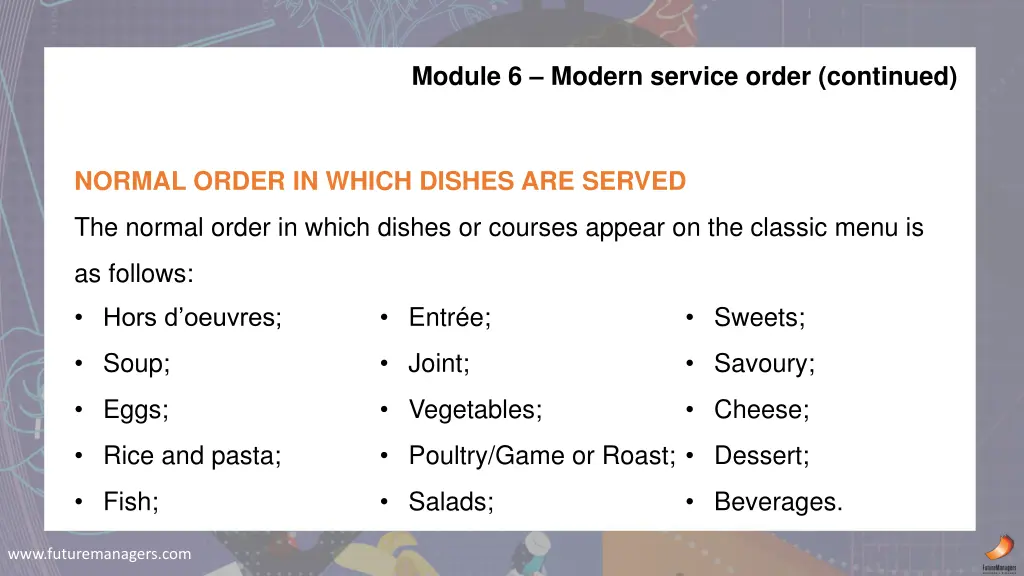 module 6 modern service order continued