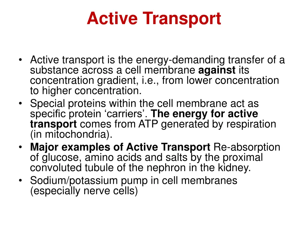 active transport