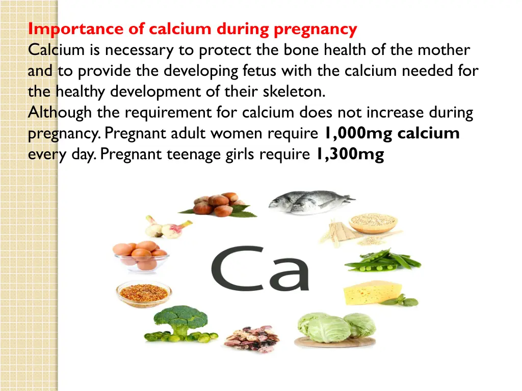 importance of calcium during pregnancy calcium