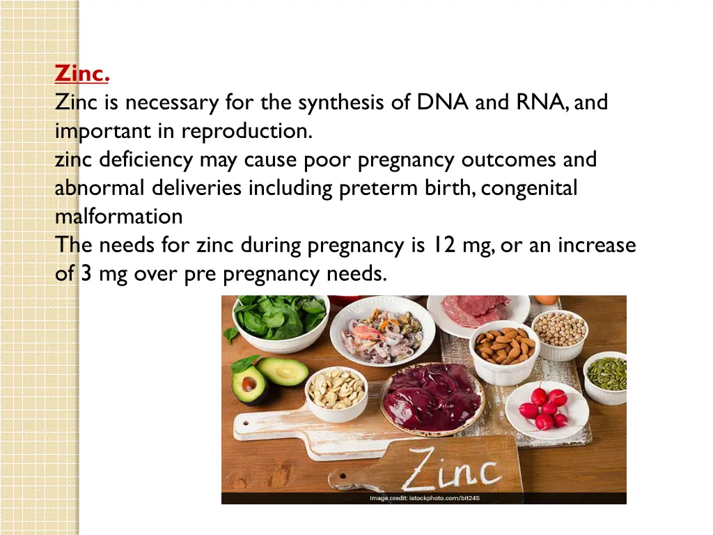 zinc zinc is necessary for the synthesis