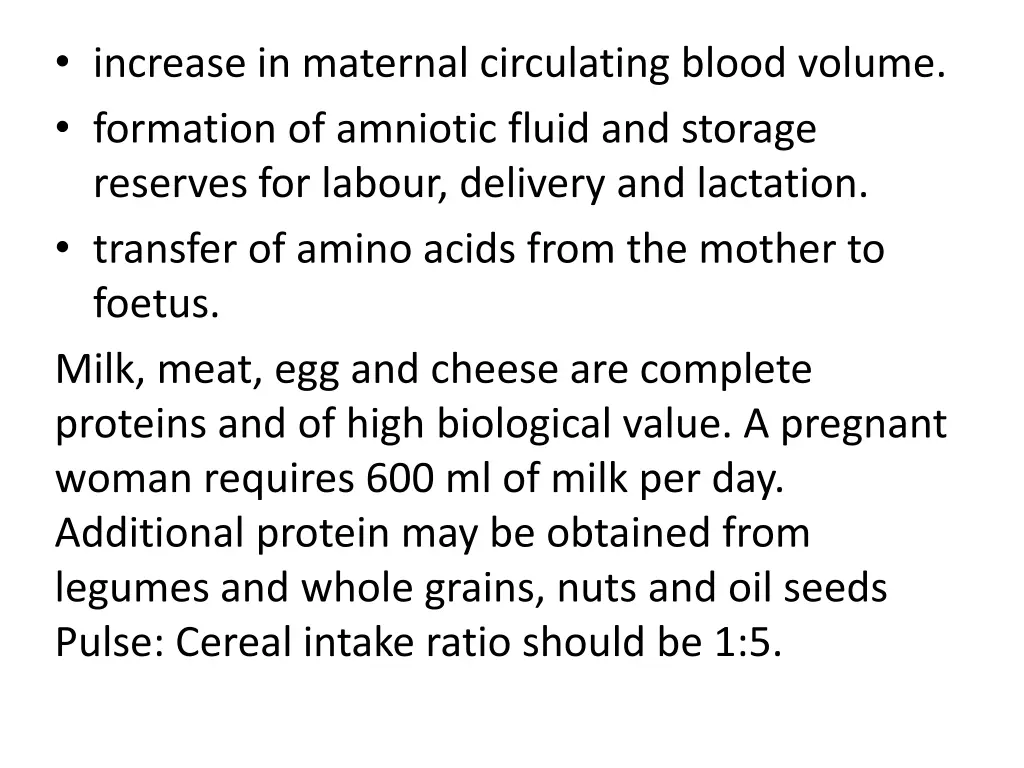 increase in maternal circulating blood volume