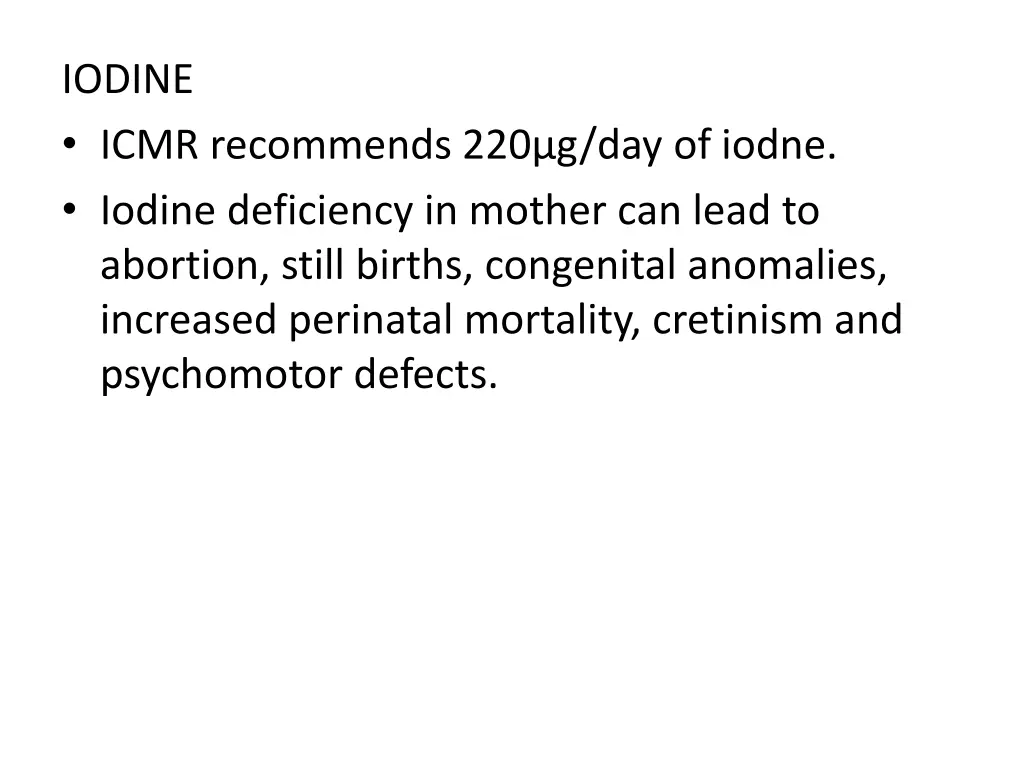 iodine icmr recommends 220 g day of iodne iodine