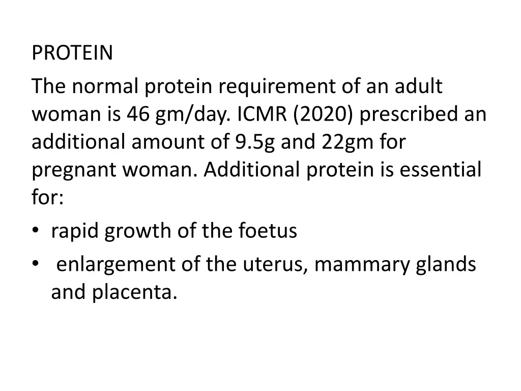 protein the normal protein requirement