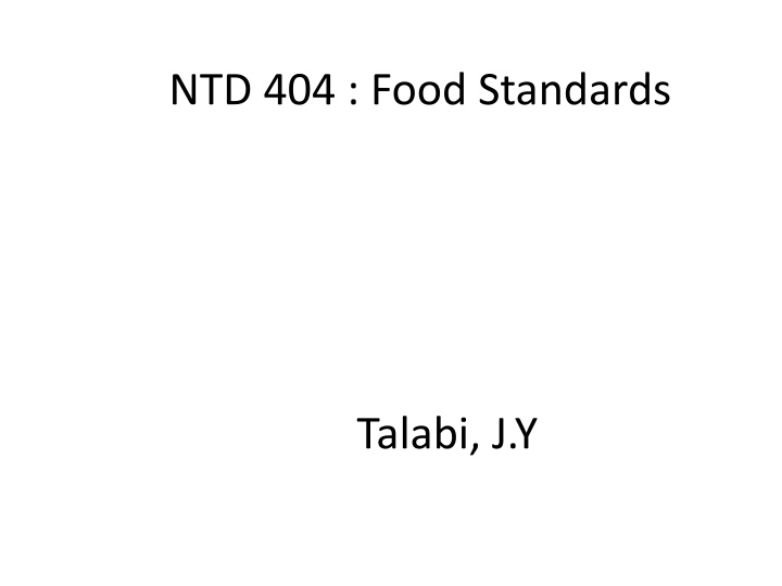 ntd 404 food standards