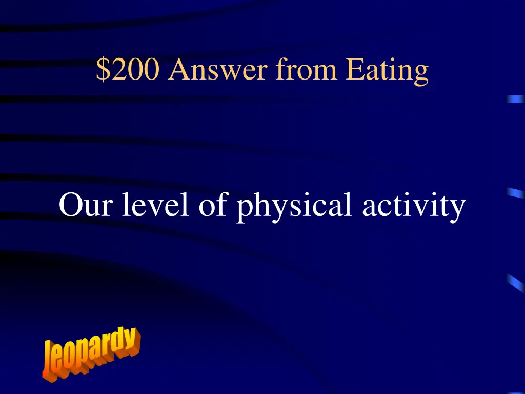 200 answer from eating