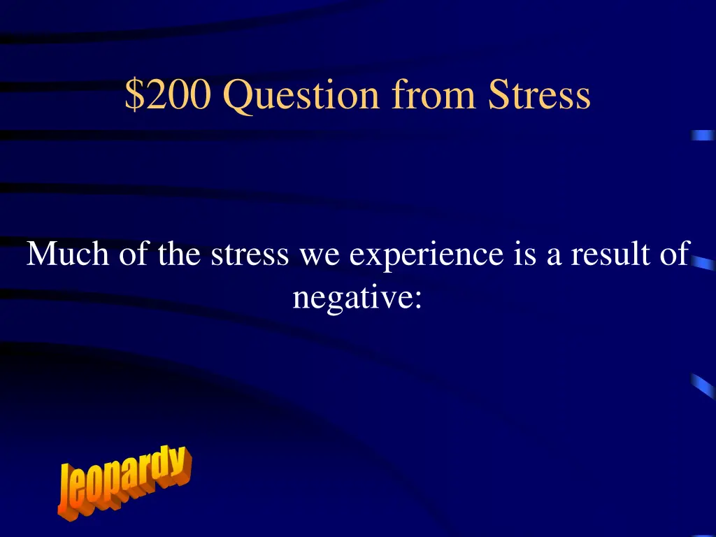 200 question from stress