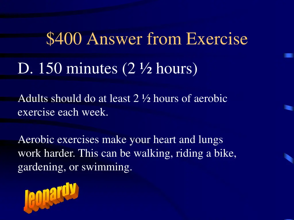 400 answer from exercise