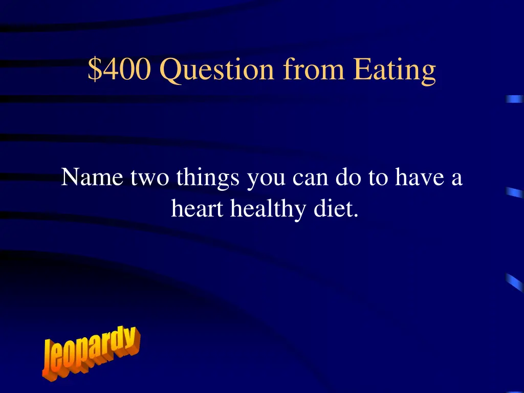 400 question from eating