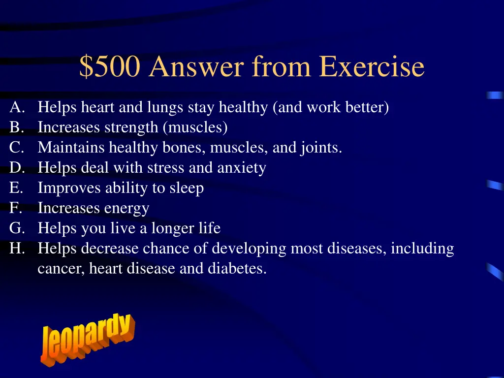 500 answer from exercise