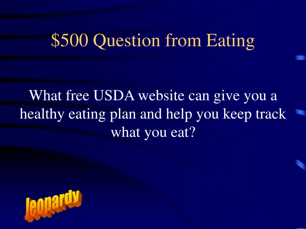 500 question from eating