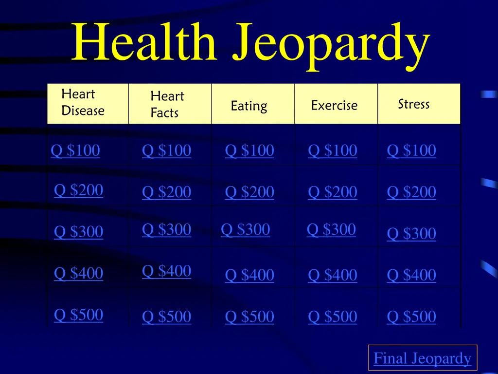 health jeopardy 1