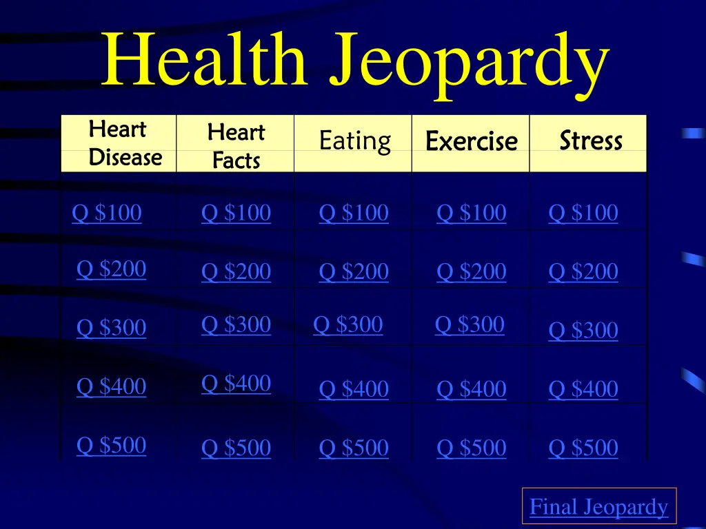 health jeopardy 2