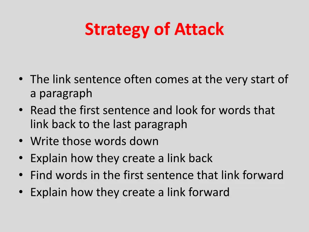 strategy of attack