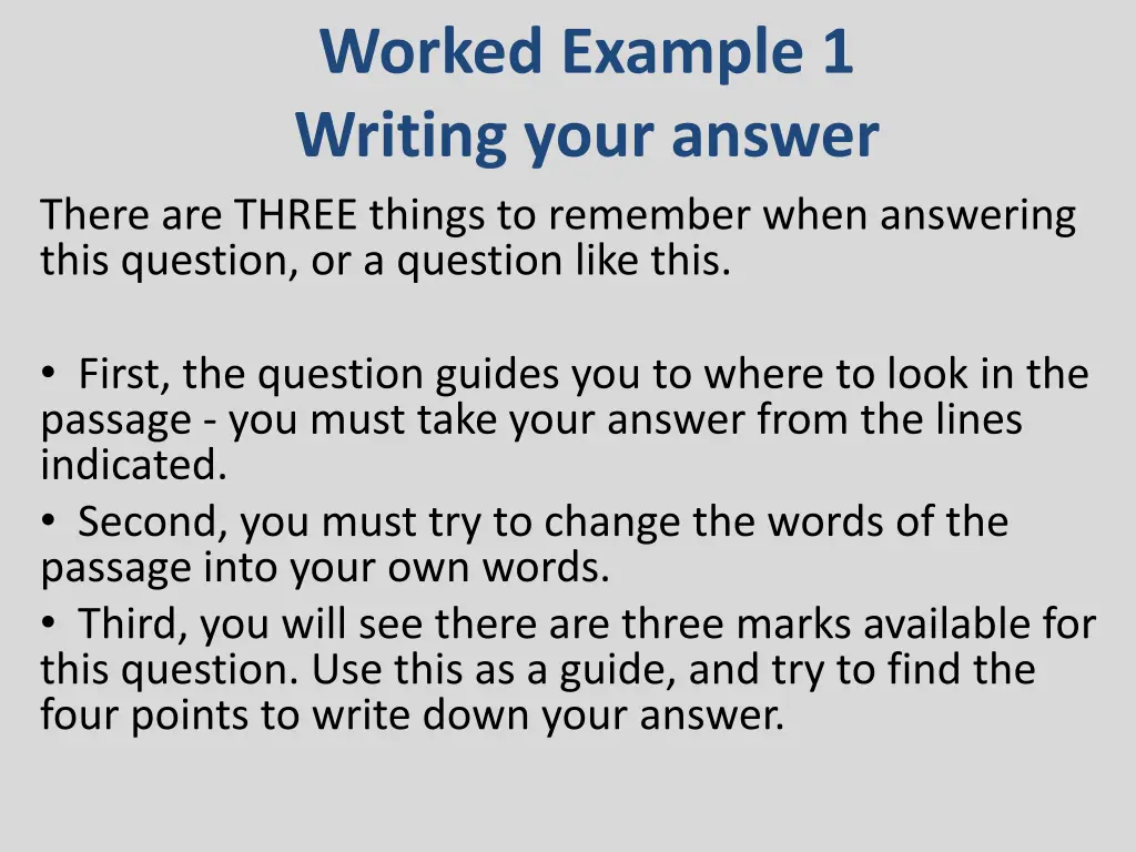 worked example 1 writing your answer there