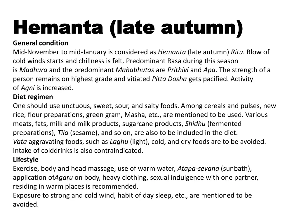 hemanta hemanta late autumn late autumn general