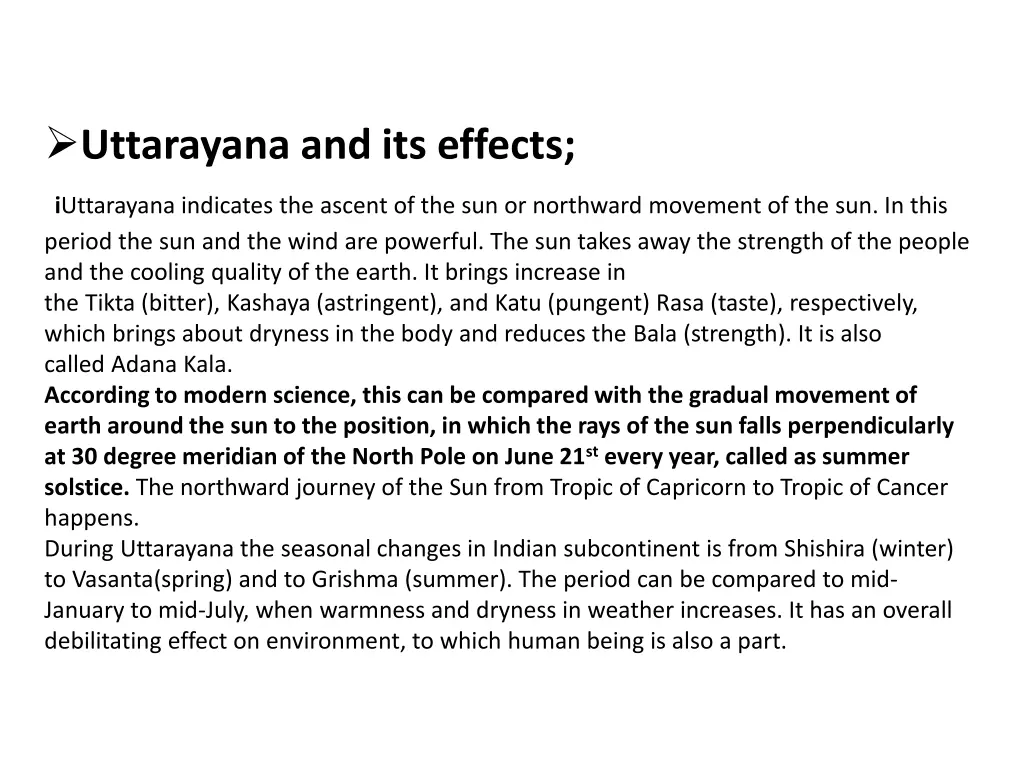 uttarayana and its effects i uttarayana indicates