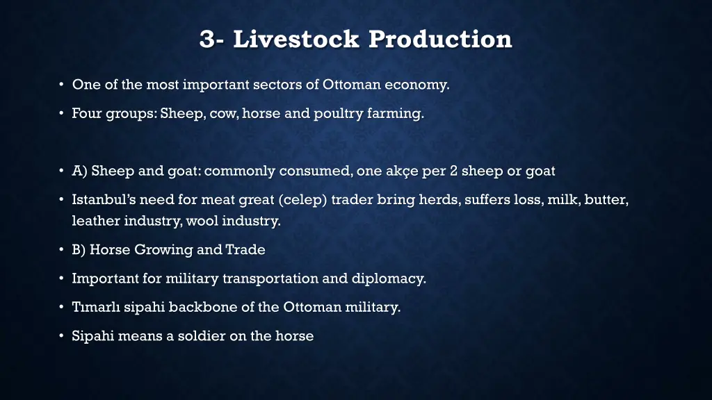 3 livestock production