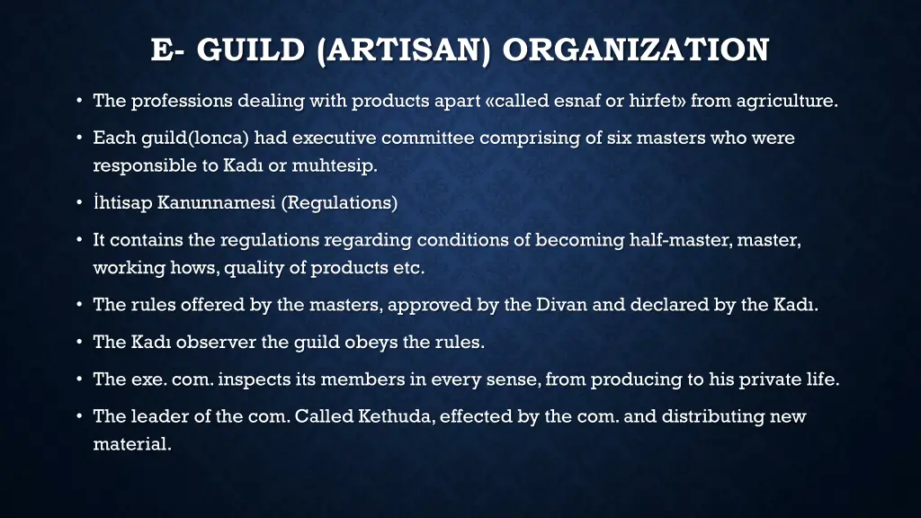 e guild artisan organization