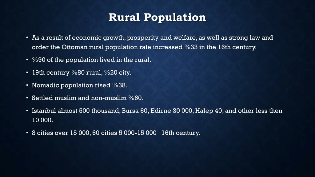 rural population