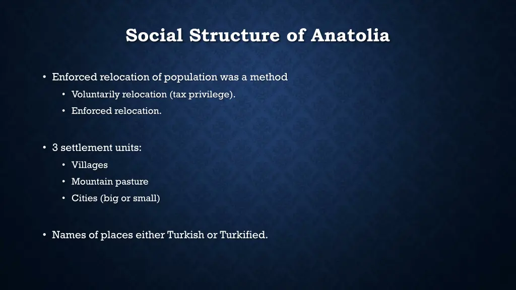 social structure of anatolia 1