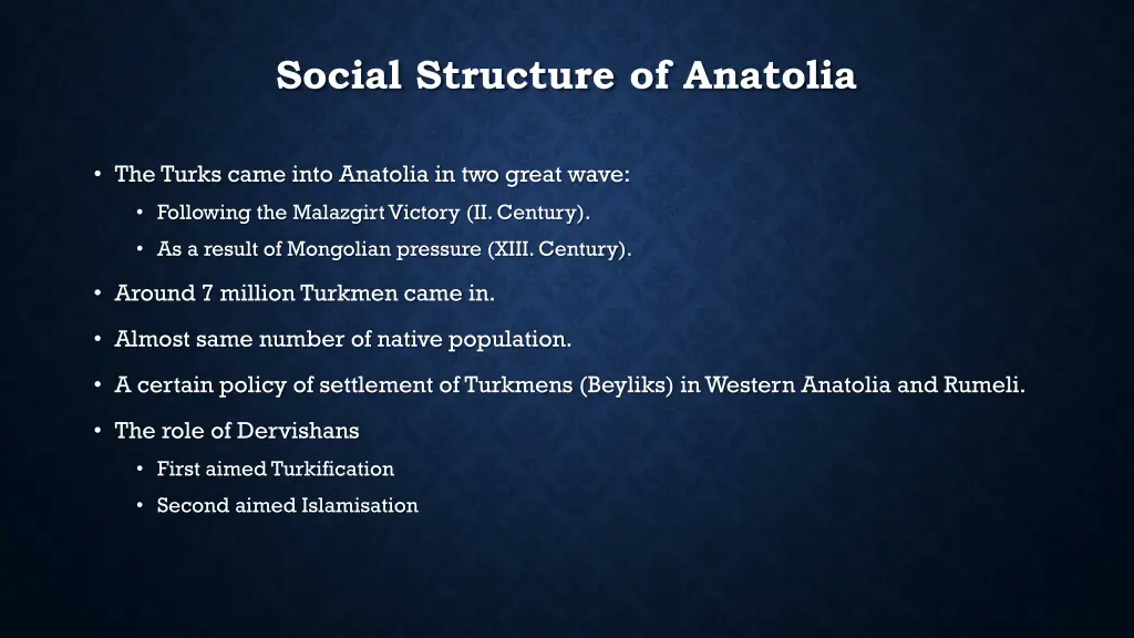 social structure of anatolia