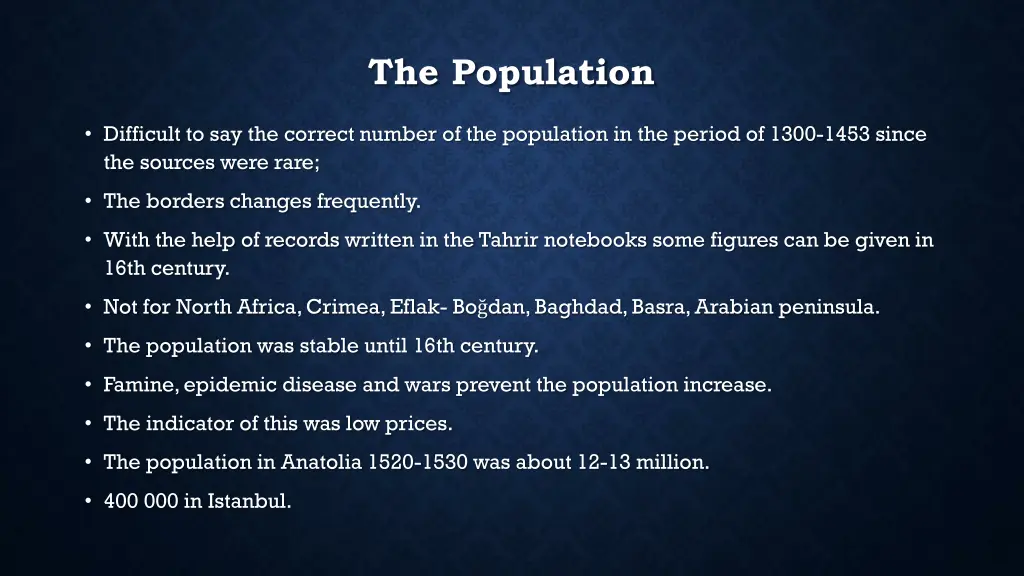 the population