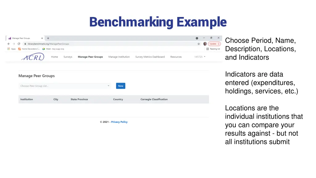 benchmarking example