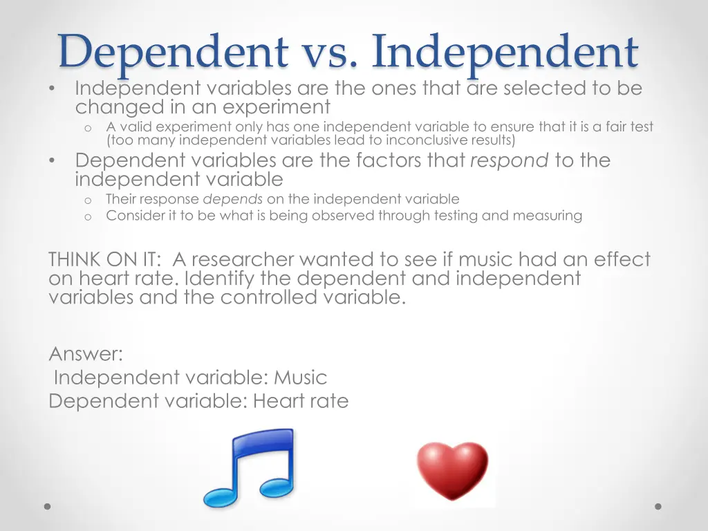 dependent vs independent independent variables