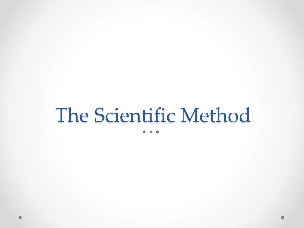 the scientific method