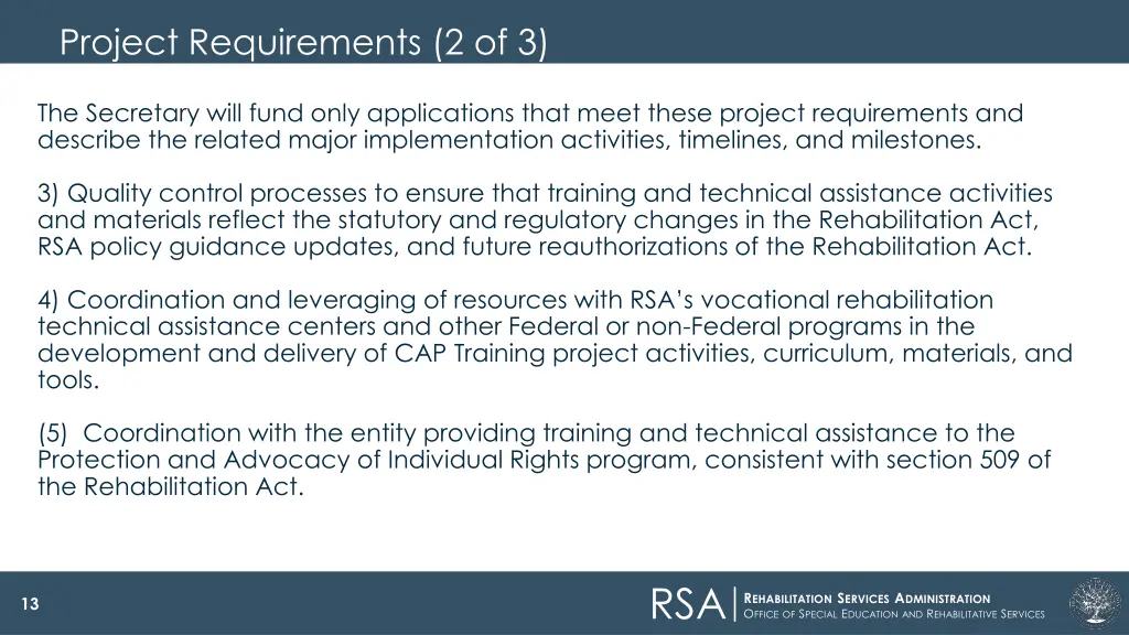 project requirements 2 of 3