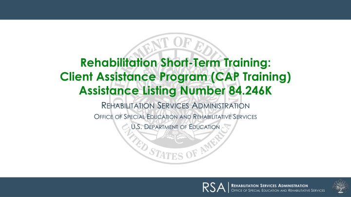 rehabilitation short term training client