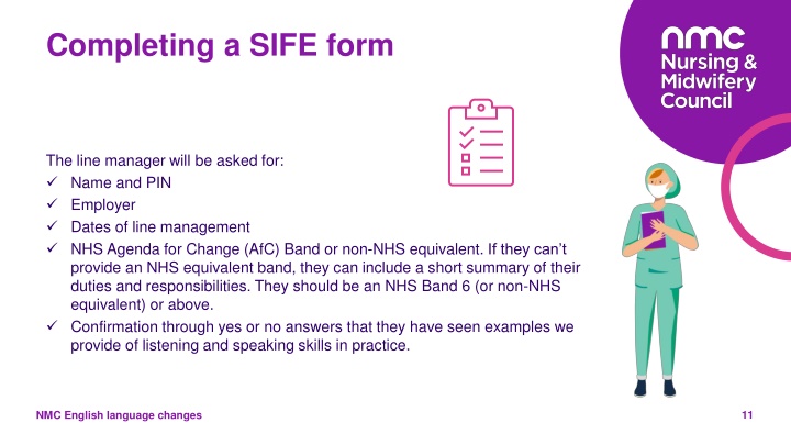 completing a sife form