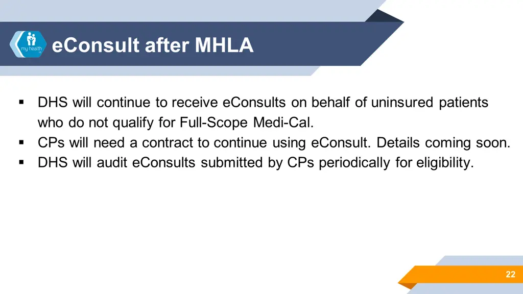 econsult after mhla