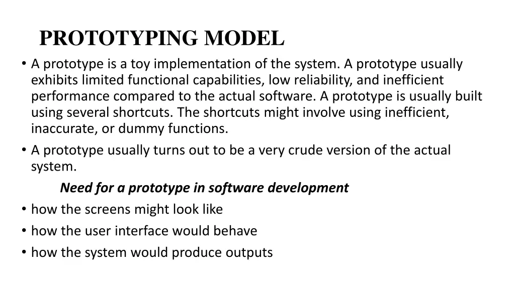 prototyping model a prototype