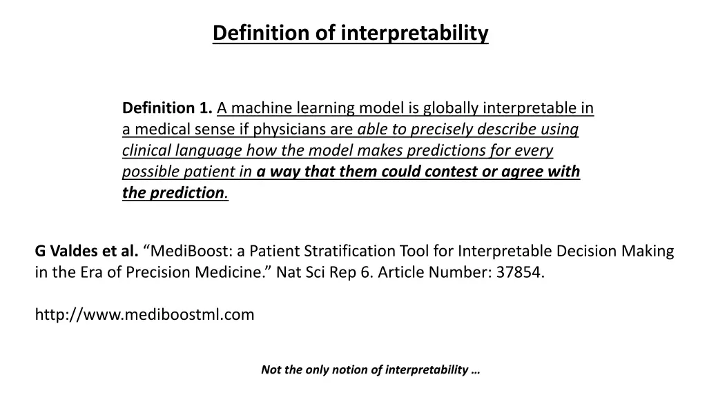 definition of interpretability