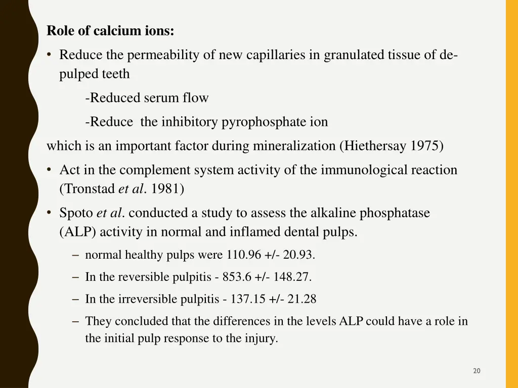 role of calcium ions