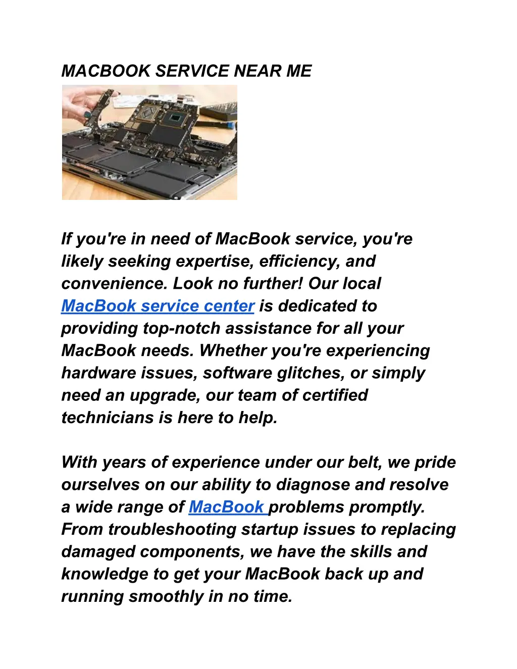 macbook service near me