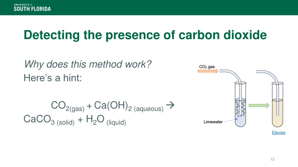 detecting the presence of carbon dioxide 1