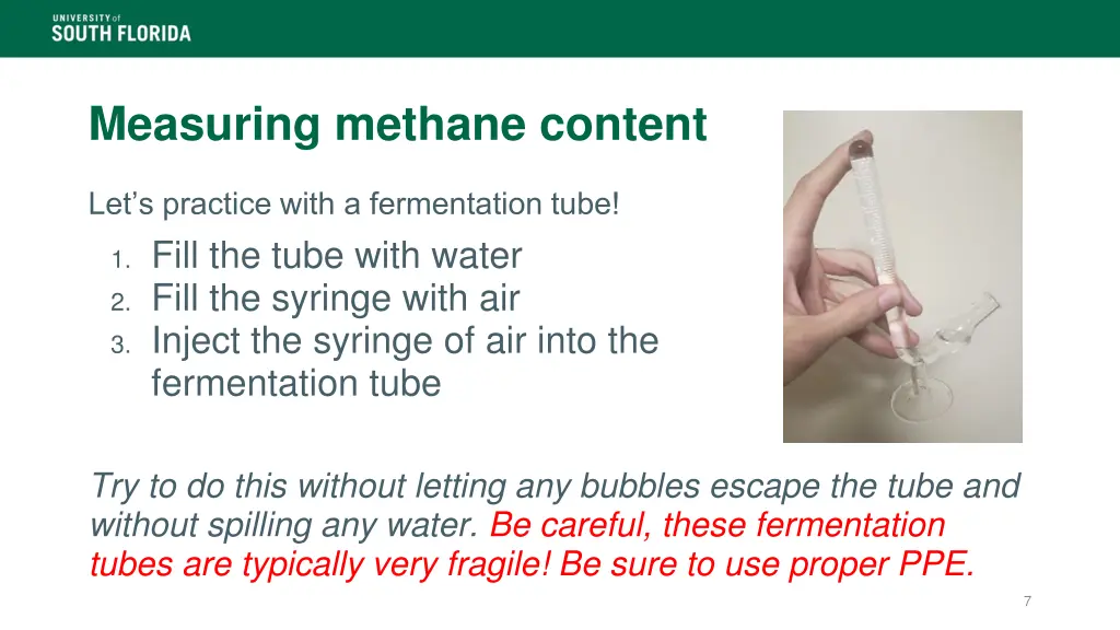 measuring methane content 1