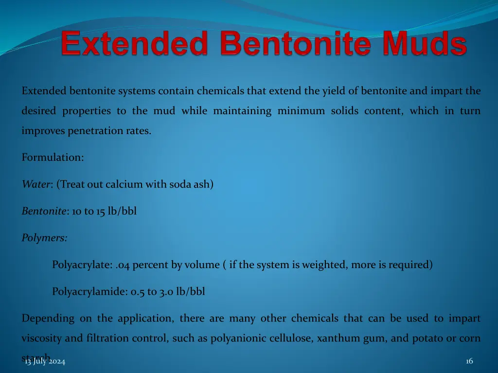 extended bentonite systems contain chemicals that