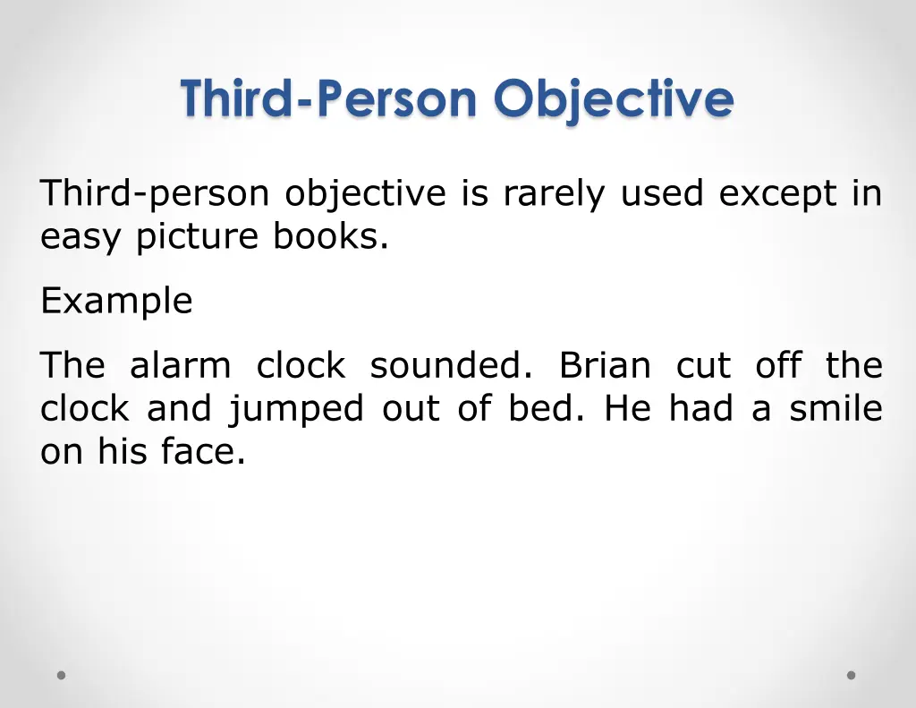 third person objective