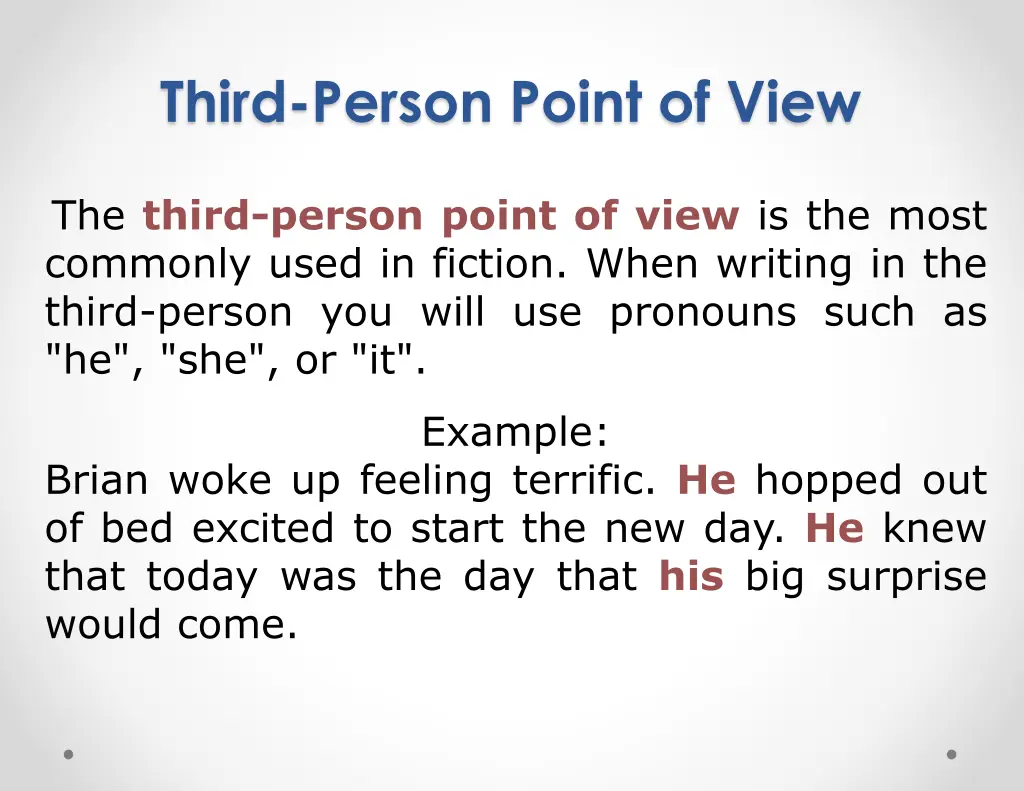 third person point of view