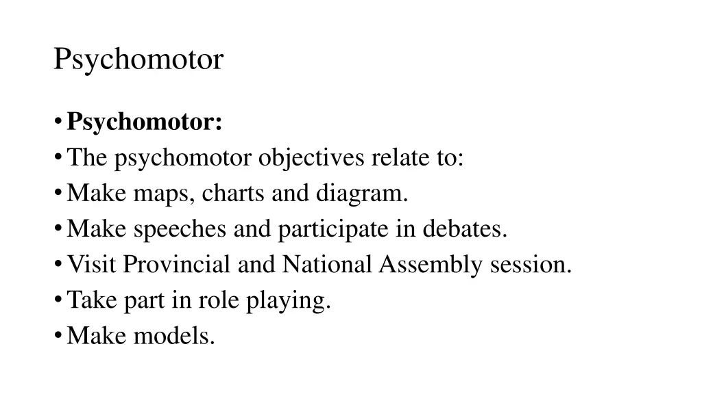 psychomotor