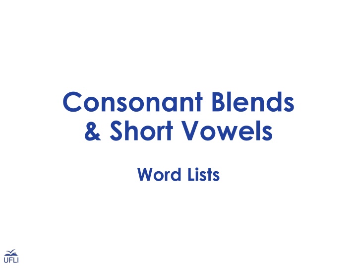 consonant blends short vowels