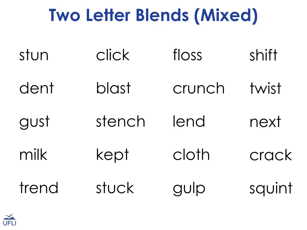 two letter blends mixed