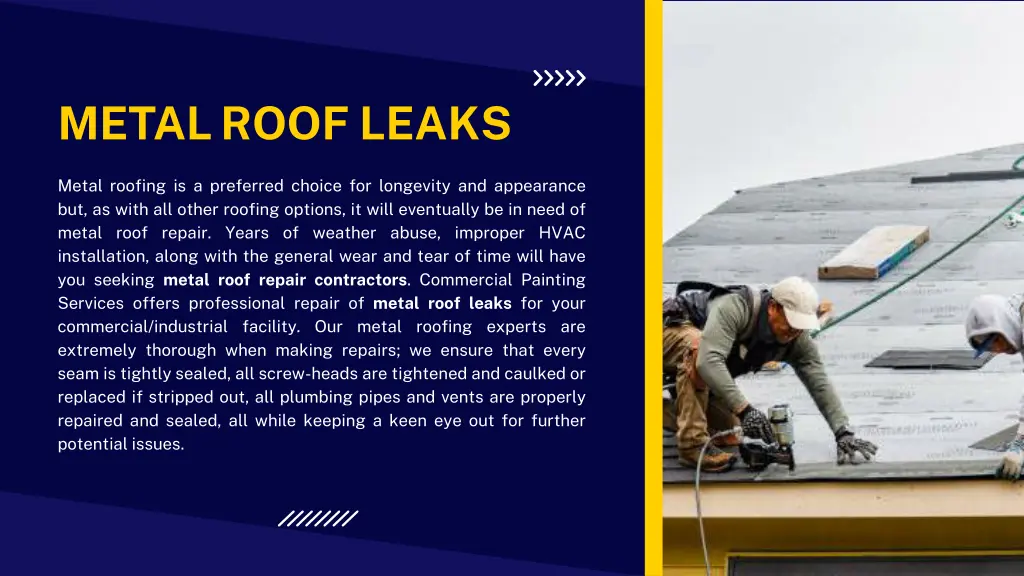 metal roof leaks