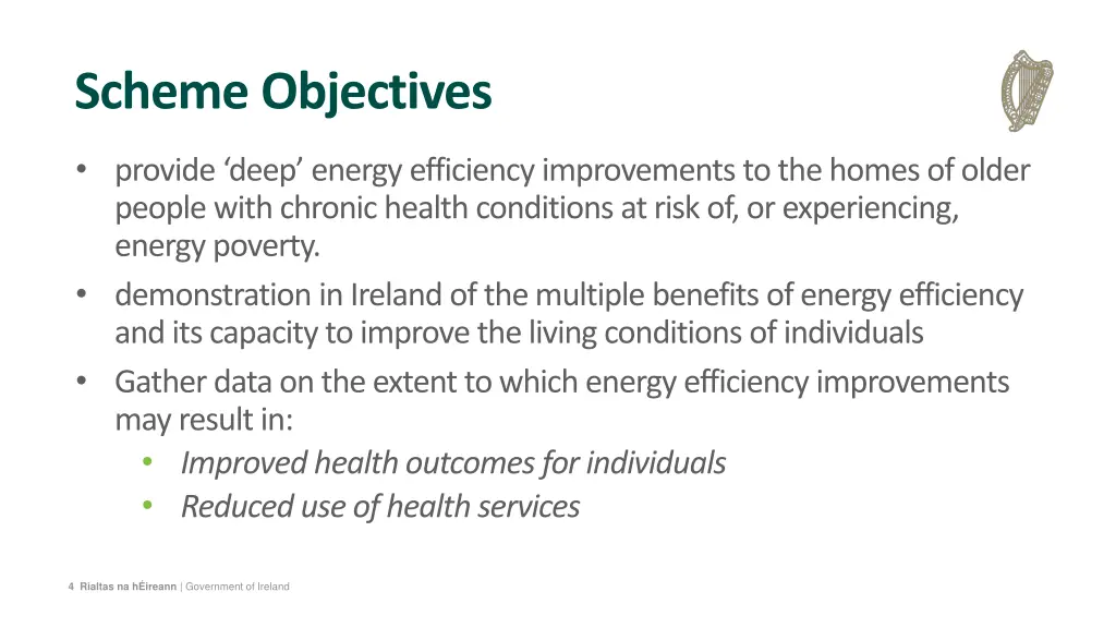 scheme objectives