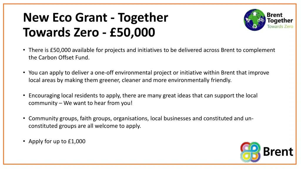 new eco grant together towards zero 50 000